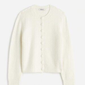 Madewell Cotton-Blend Cardigan in White - XL